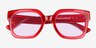 Helia Crystal Red AcetateSunglass Frames from EyeBuyDirect, Closed View