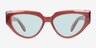 Aria Bilayer Pink AcetateSunglass Frames from EyeBuyDirect, Front View
