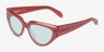 Aria Bilayer Pink AcetateSunglass Frames from EyeBuyDirect, Angle View