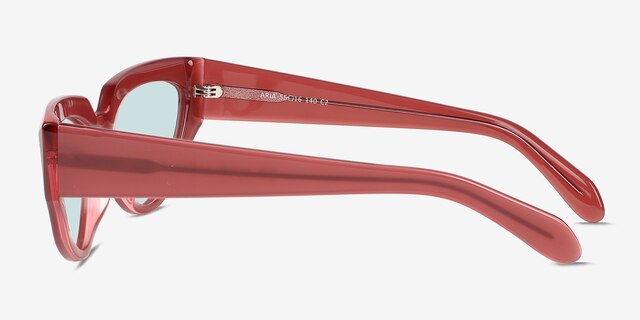 Aria Bilayer Pink AcetateSunglass Frames from EyeBuyDirect, Side View