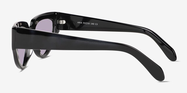Aria Black AcetateSunglass Frames from EyeBuyDirect, Side View