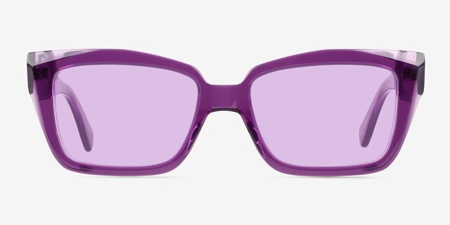 Lavendula Crystal Purple AcetateSunglass Frames from EyeBuyDirect, Front View