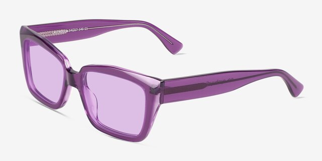 Lavendula Crystal Purple AcetateSunglass Frames from EyeBuyDirect, Angle View