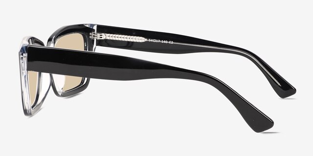 Lavendula Black Crystal AcetateSunglass Frames from EyeBuyDirect, Side View