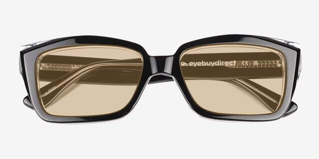 Lavendula Black Crystal AcetateSunglass Frames from EyeBuyDirect, Closed View