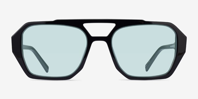 Hotel Black AcetateSunglass Frames from EyeBuyDirect, Front View