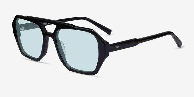 Hotel Black AcetateSunglass Frames from EyeBuyDirect, Angle View