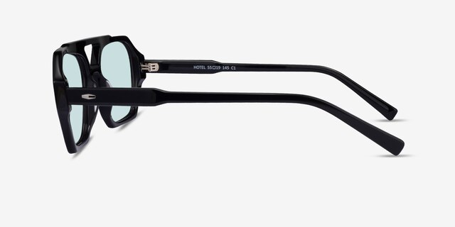 Hotel Black AcetateSunglass Frames from EyeBuyDirect, Side View