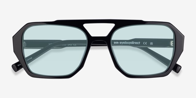 Hotel Black AcetateSunglass Frames from EyeBuyDirect, Closed View