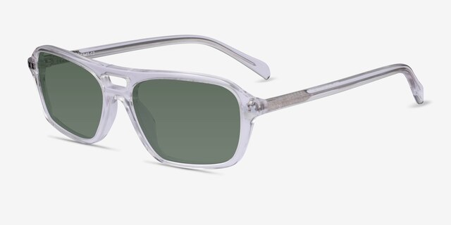 Kilo Clear Crystal AcetateSunglass Frames from EyeBuyDirect, Angle View