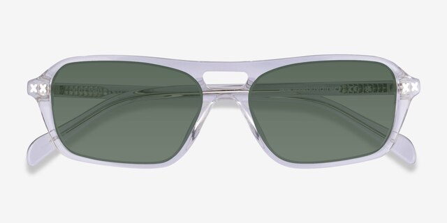 Kilo Clear Crystal AcetateSunglass Frames from EyeBuyDirect, Closed View
