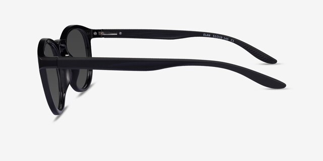 Elan Shiny Black PlasticSunglass Frames from EyeBuyDirect, Side View