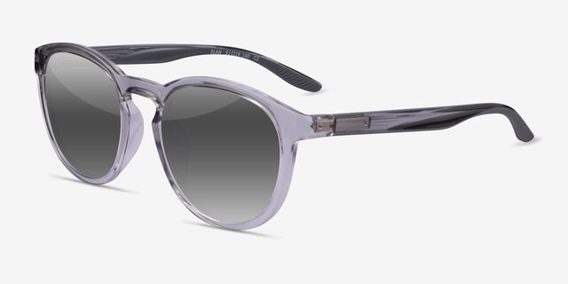 Elan Shiny Crystal Gray PlasticSunglass Frames from EyeBuyDirect, Angle View