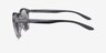Elan Shiny Crystal Gray PlasticSunglass Frames from EyeBuyDirect, Side View