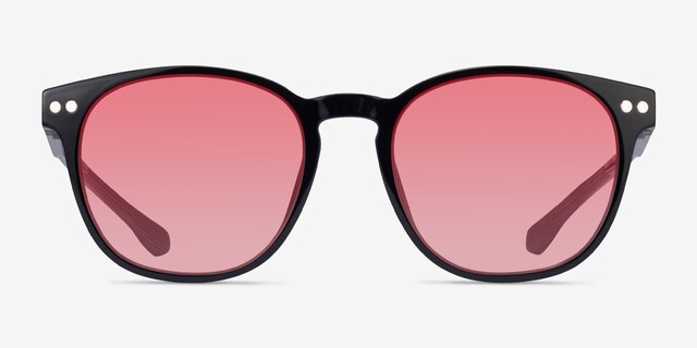 Pep Shiny Black PlasticSunglass Frames from EyeBuyDirect, Front View