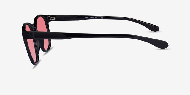Pep Shiny Black PlasticSunglass Frames from EyeBuyDirect, Side View