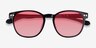 Pep Shiny Black PlasticSunglass Frames from EyeBuyDirect, Closed View