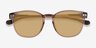 Pep Shiny Crystal Nude PlasticSunglass Frames from EyeBuyDirect, Closed View