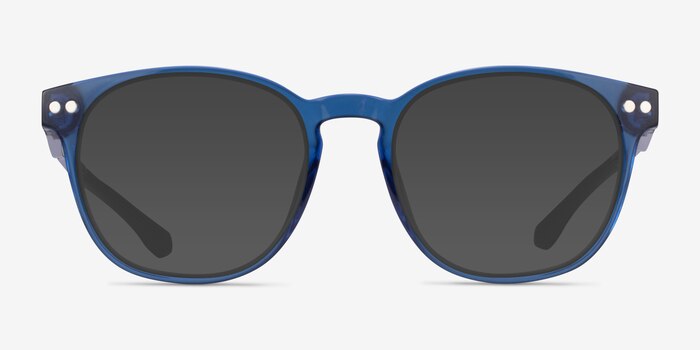 Pep Shiny Crystal Blue Plastic Sunglass Frames from EyeBuyDirect
