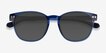 Pep Shiny Crystal Blue PlasticSunglass Frames from EyeBuyDirect, Closed View