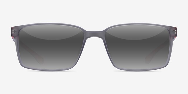 Strive Matt Crystal Gray PlasticSunglass Frames from EyeBuyDirect, Front View