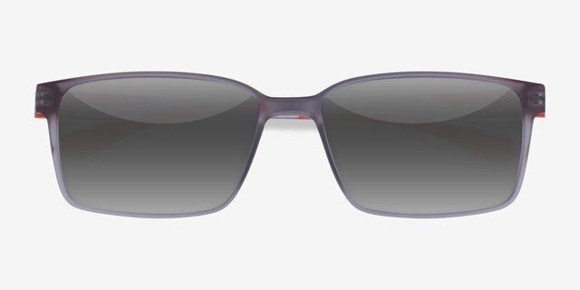 Strive Matt Crystal Gray PlasticSunglass Frames from EyeBuyDirect, Closed View