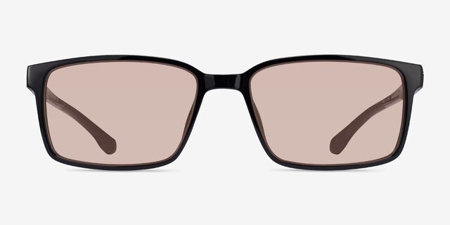 Strive Shiny Black PlasticSunglass Frames from EyeBuyDirect, Front View