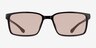 Strive Shiny Black PlasticSunglass Frames from EyeBuyDirect, Front View