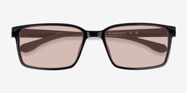 Strive Shiny Black PlasticSunglass Frames from EyeBuyDirect, Closed View