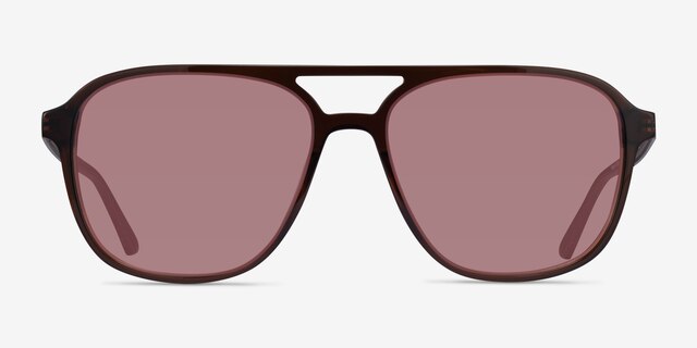 Zeal Sun Shiny Crystal Brown AcetateSunglass Frames from EyeBuyDirect, Front View