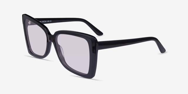 Tippi Black AcetateSunglass Frames from EyeBuyDirect, Angle View