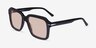 Bowie Noir AcétateSoleil de Lunette de vue d'EyeBuyDirect, Vue d'Angle