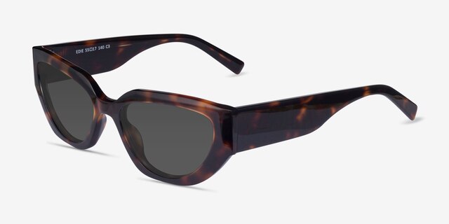 Edie Tortoise AcetateSunglass Frames from EyeBuyDirect, Angle View
