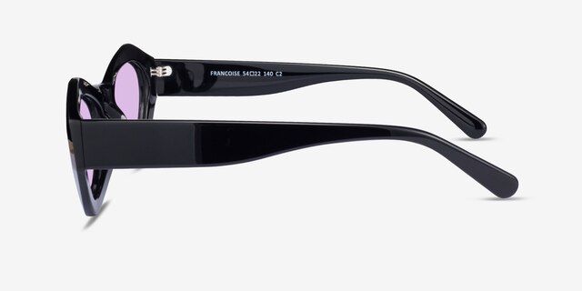 Francoise Black AcetateSunglass Frames from EyeBuyDirect, Side View