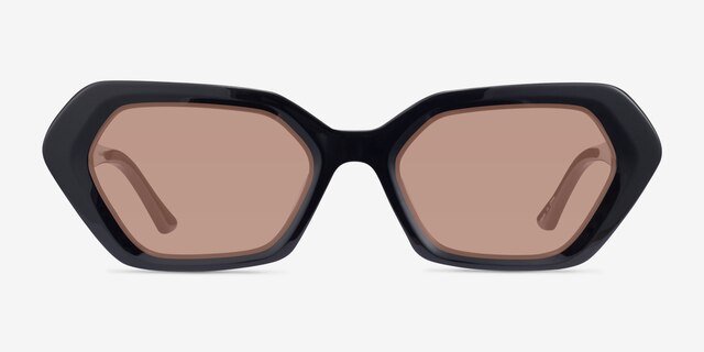 Brigitte Black AcetateSunglass Frames from EyeBuyDirect, Front View