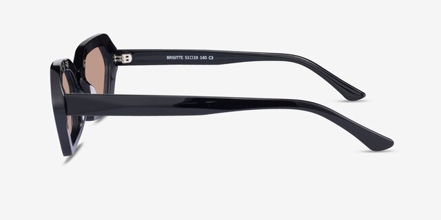 Brigitte Black AcetateSunglass Frames from EyeBuyDirect, Side View