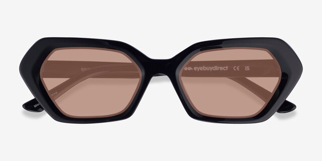 Brigitte Black AcetateSunglass Frames from EyeBuyDirect, Closed View