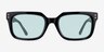 Golden Shiny Black AcetateSunglass Frames from EyeBuyDirect, Front View