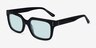 Golden Shiny Black AcetateSunglass Frames from EyeBuyDirect, Angle View