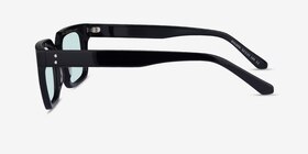 Golden Shiny Black Acétate Soleil de Lunette de vue d'EyeBuyDirect, Vue de Côté