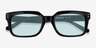 Golden Shiny Black AcetateSunglass Frames from EyeBuyDirect, Closed View