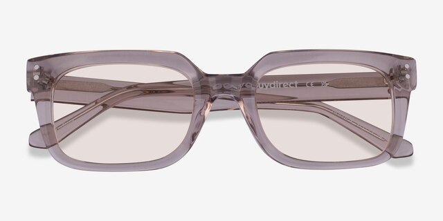 Golden Crystal Nude AcetateSunglass Frames from EyeBuyDirect, Closed View