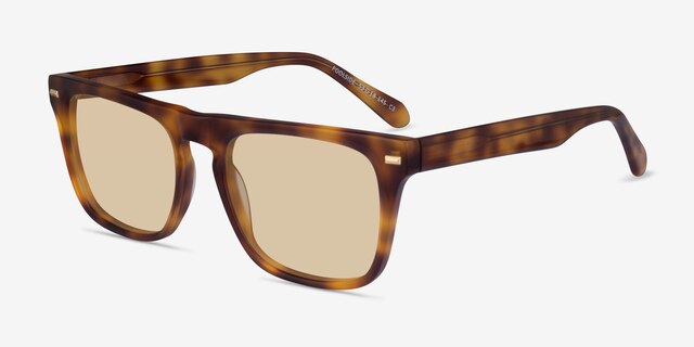 Poolside Shiny Tortoise AcetateSunglass Frames from EyeBuyDirect, Angle View