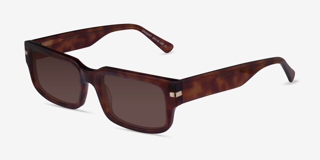 Croquet Shiny Tortoise AcetateSunglass Frames from EyeBuyDirect, Angle View