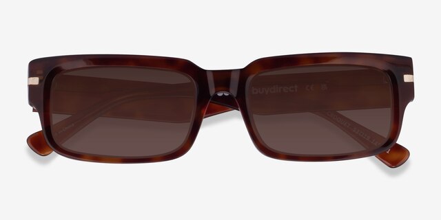 Croquet Shiny Tortoise AcetateSunglass Frames from EyeBuyDirect, Closed View