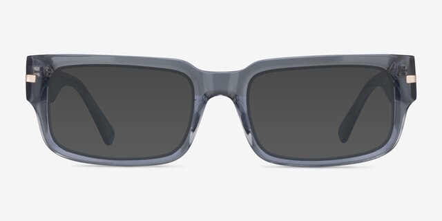Croquet Crystal Blue AcetateSunglass Frames from EyeBuyDirect, Front View