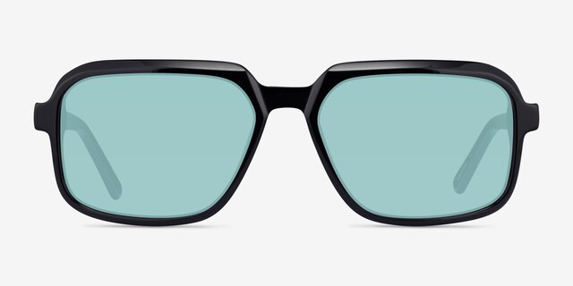 Social Black AcetateSunglass Frames from EyeBuyDirect, Front View