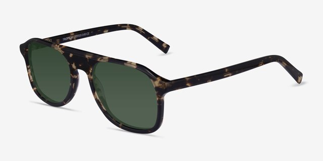 Tropical Tortoise AcetateSunglass Frames from EyeBuyDirect, Angle View