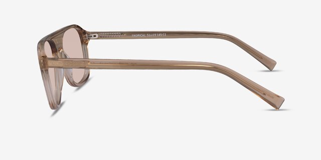 Tropical Translusant Beige AcetateSunglass Frames from EyeBuyDirect, Side View