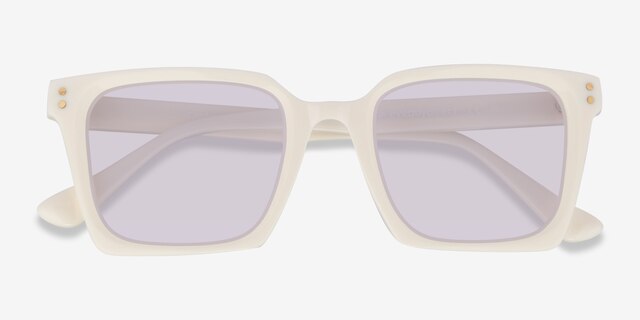 Cabana White AcetateSunglass Frames from EyeBuyDirect, Closed View